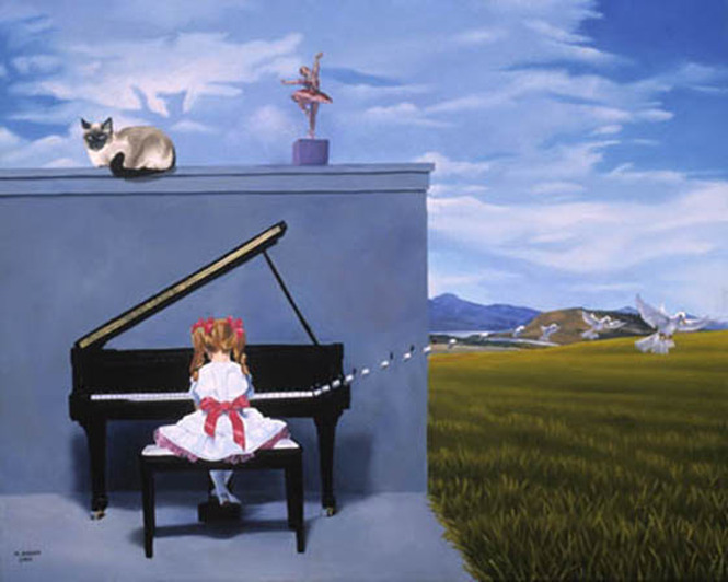 Piano Player Surreal Art