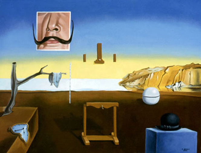 Dali's Mustache Magritte's BowlerSurreal Art 