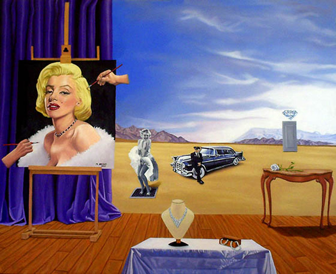 Painting marilym Monroe Surreal Art