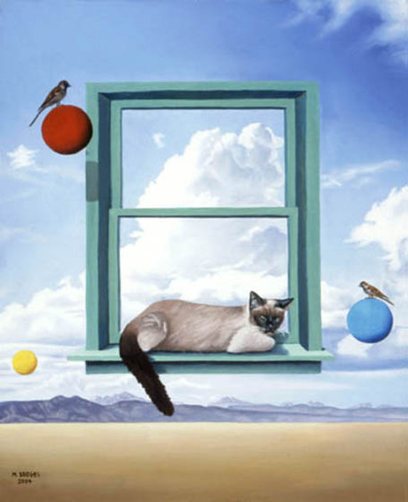 Cat In The Window Surreal Art